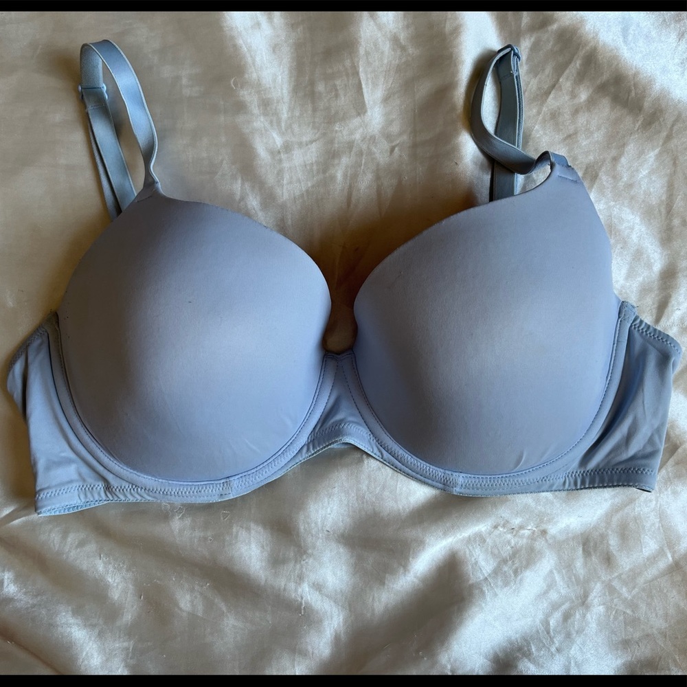 Light Blue PINK Bra- Lightly Lined